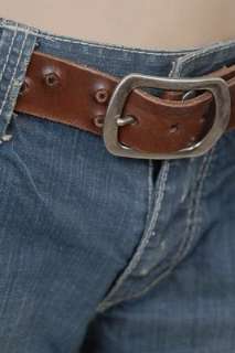 New Bed Stu Distressed Attached Mens Belts Brown Siz 40  