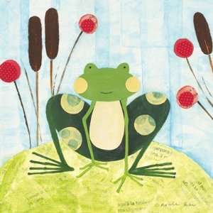   Green Frog Finest LAMINATED Print Nichole Bohn 10x10: Home & Kitchen