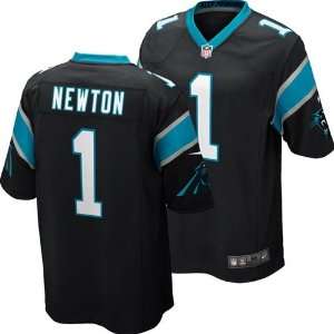   Panthers Cam Newton #1 Replica Game Jersey (Black): Sports & Outdoors