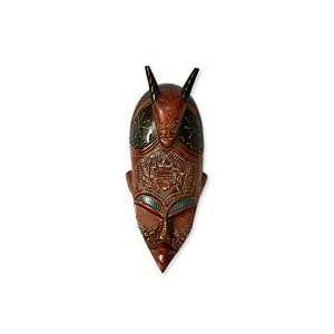  NOVICA Cameroon wood mask, Mens Fluntu Dance