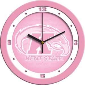  Kent Golden Flashers NCAA Wall Clock (Pink): Sports 