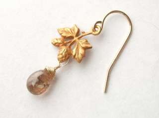 18k Gold VM Vintage French Strawberry ite Earring  