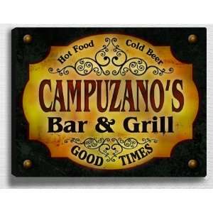  Campuzanos Bar & Grill 14 x 11 Collectible Stretched 