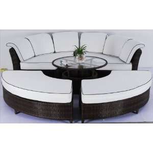  Outdoor Sofa Sectional Set with 2 FREE Ottomans: Home 
