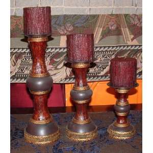   : Tropical Candleholders with Matching Candles Set/3: Home & Kitchen