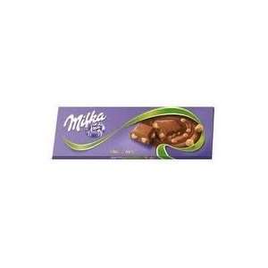 Milka Whole Nuts Large Chocolate Bar (250g /8.82 Oz):  