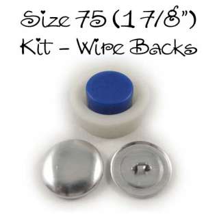 COVER BUTTON KIT   SIZE 75 (1 7/8   48mm)   WIRE BACKS
