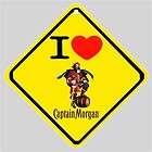   Order  I Love Captain Morgan Rum Liquor  New Logo Car Window Sign