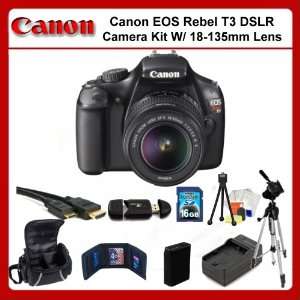 Kit with 18 135mm Lens. Package Includes: Canon EOS Rebel T3, Canon 18 