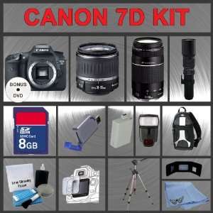  Canon EOS 7D Digital SLR Camera Body with EF S 18 55mm f/3 