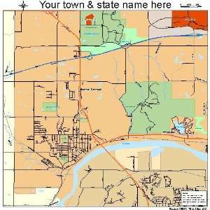  Street & Road Map of Bonner Springs, Kansas KS   Printed 