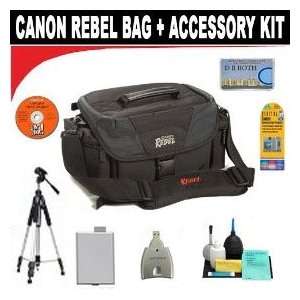  Canon T1i / XSI / XS Digital Rebel Camera Bag + LP E5 
