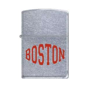  Boston City Red Font Street Chrome Zippo Lighter: Health 