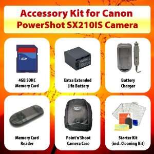  Point n Shoot Accessory KIT for Canon PowerShot SX210IS 