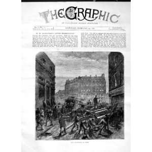1870 BARRICADES PARIS FRANCE STREET FIGHTING FINE ART  