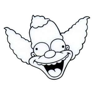  The Simpsons   Crazy Krusty   Cutout Decal Automotive
