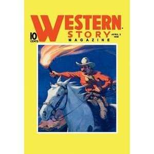  Vintage Art Western Story Magazine: Under Fire   10643 3 