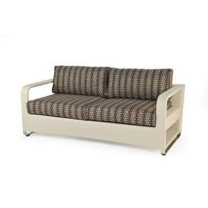  Caluco Monza Wicker Cushion Arm Patio Loveseat Patio 