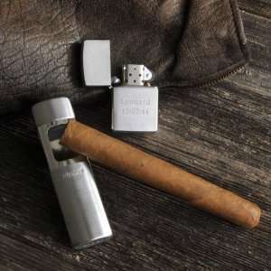 Personalized On the Go Zippo Lighter with Zippo Portable Ash Tray 