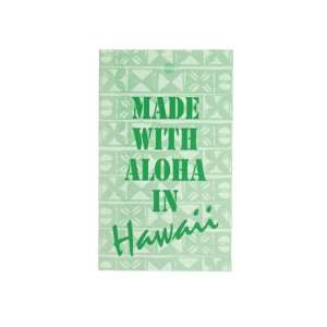  Made with Aloha in Hawaii Hang Tags in Green Tapa (Set of 