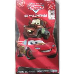  Greeting Card Valentines Day Disney Pixar Cars Boxed 32 