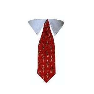 Dog Tie   Red Candy Cane Christmas Pet Tie   Made in the USA   X Small 