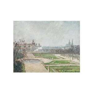  Tuileries Gardens And The Louvre by Camille Pissarro. size 