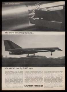 1964 Lockheed SST supersonic plane pix vintage print ad  