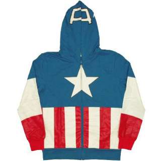 Captain America Costume Zip Hoodie  
