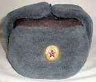 Vintage Russian Soviet Army Fur Hat Uniform Ushanka 56