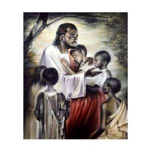  Joe Cauchi   Black Jesus Blesses The Children Giclee: Home 