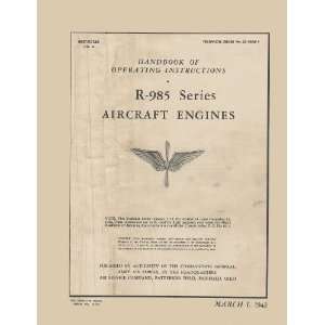   Engine Operating Manual Pratt & Whitney R 985 Wasp Junior Books