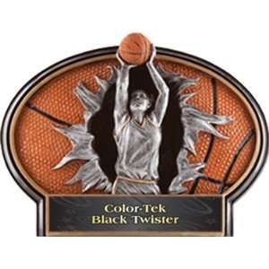  Basketball Burst Out Resin Girls Trophies BLACK COLOR TEK 