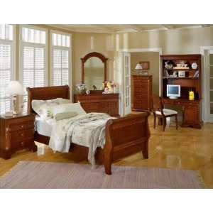    The Orleans 5pc Twin Sliegh Bed Cherry Finish
