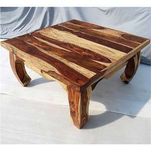  Solid Wooden Rustic Unique Square Cocktail Coffee Table 