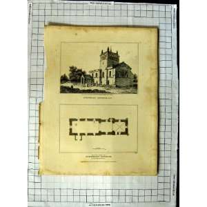   1807 Ground Plan Stewkley Church Buckinghamshire Roffe
