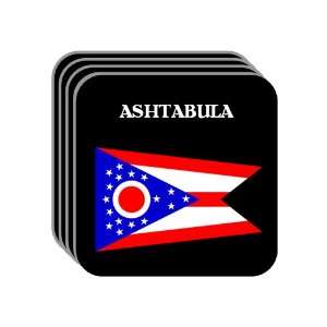 US State Flag   ASHTABULA, Ohio (OH) Set of 4 Mini Mousepad Coasters