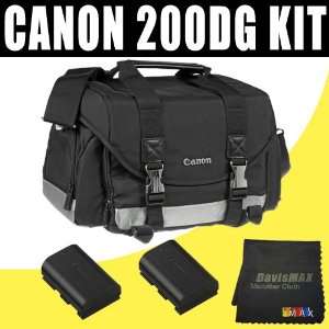 Camera Gadget Bag (Black) for Canon EOS 60D 7D 5D Mark II + TWO Canon 