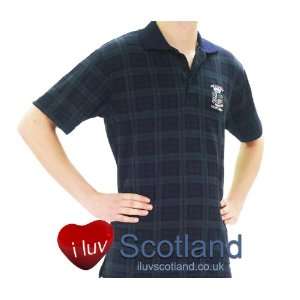  Polo Shirt St. Andrews Old Course Black Watch Tartan 