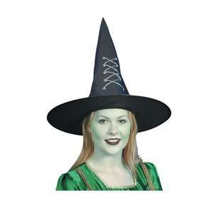 Pams Black Lace Up Witch Hat: Toys & Games