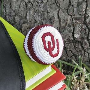  Oklahoma Sooners Team Logo Crocheted Hacky Sack Footbag 
