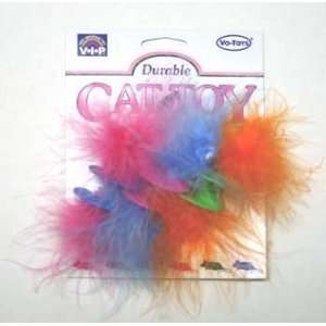  Vo Toys Spiral Rollers with Feathers 3 per pack Assorted 