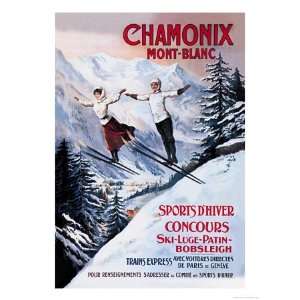  Chamonix Mont Blanc Giclee Poster Print by Francisco 
