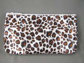   cheetah leopard cat animal print coin purse makeup bag pouch  