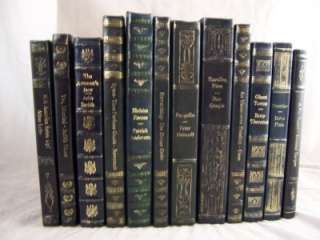 Old World Style LEATHER BOUND DECORATOR Book Lot 11 BLACK  