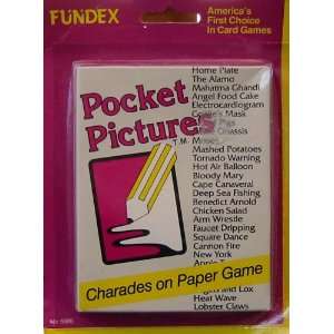    Pocket Pictures Charades on Paper Game Card Game Toys & Games