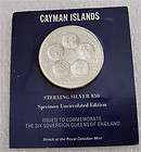 CAYMAN ISLANDS. 50 Dollars. 1975 1.9312oz Silver Queens of 