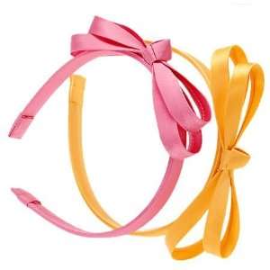  Double Loop Bow Headband   Silk Charmeuse