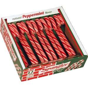 Spangler Peppermint Candy Canes 12 pieces: 3 Count:  