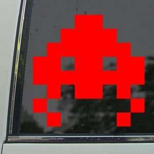 Space Invader Red Decal Wii Car Truck Window Red Sticker